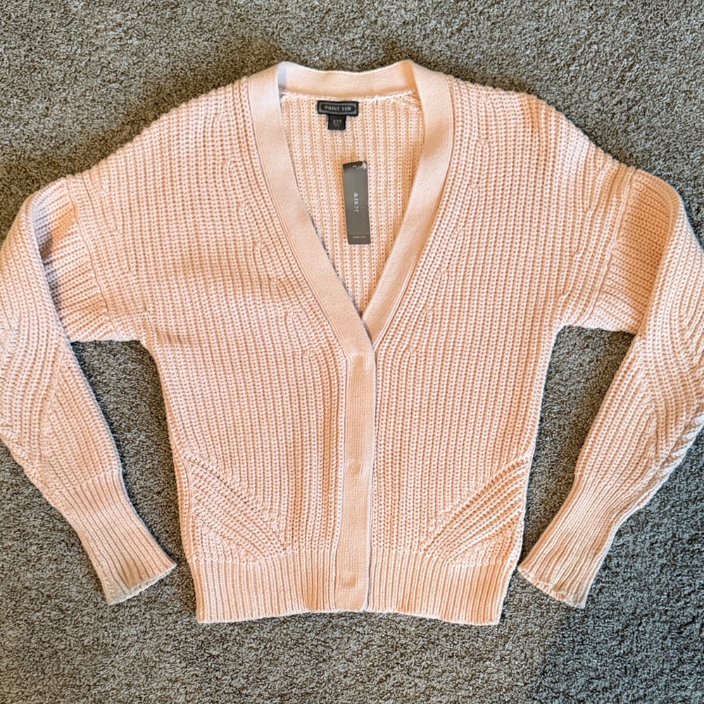 J. Crew Light Pink Cardigan Sweater